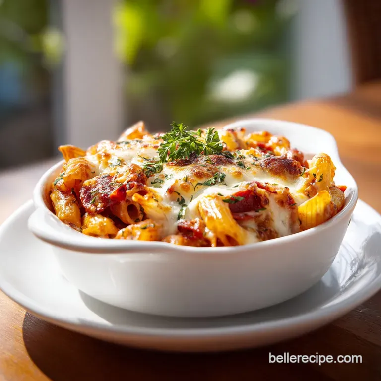 Pizza Pasta Casserole: Creamy and Comforting