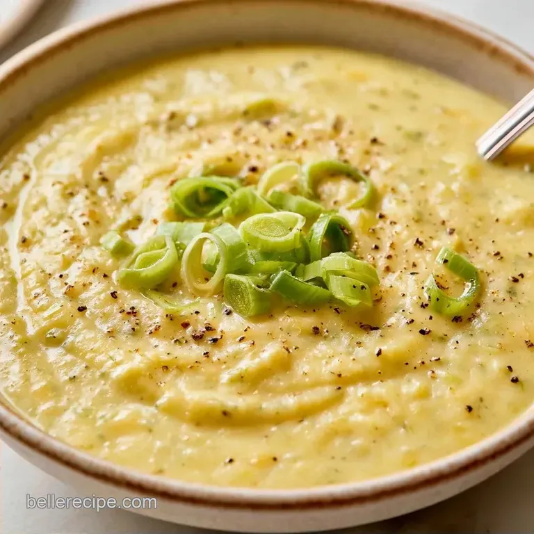 Creamy Potato Leek Soup with Yukon Gold Potatoes