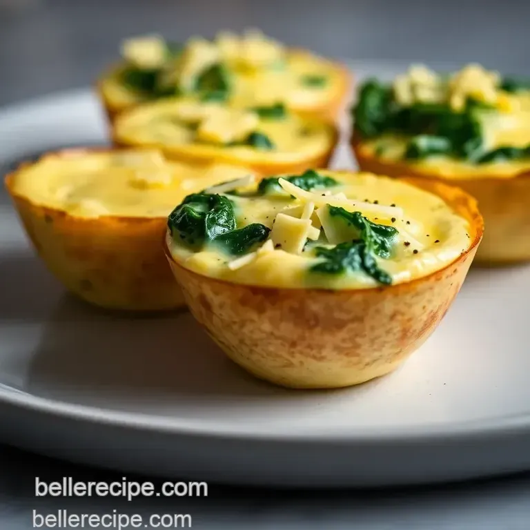 Creamy Sous Vide Egg Bites with Spinach and Cheese presentation