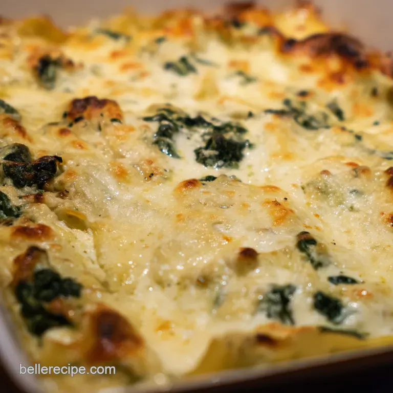 Creamy Spinach and Ricotta Lasagna presentation