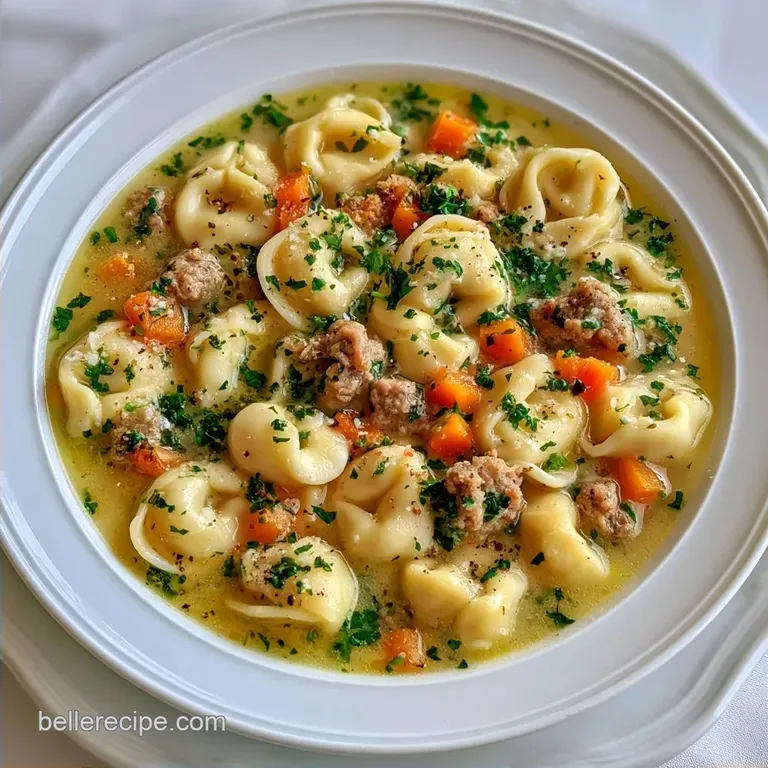 One-Pot Creamy Tortellini Soup Sausage