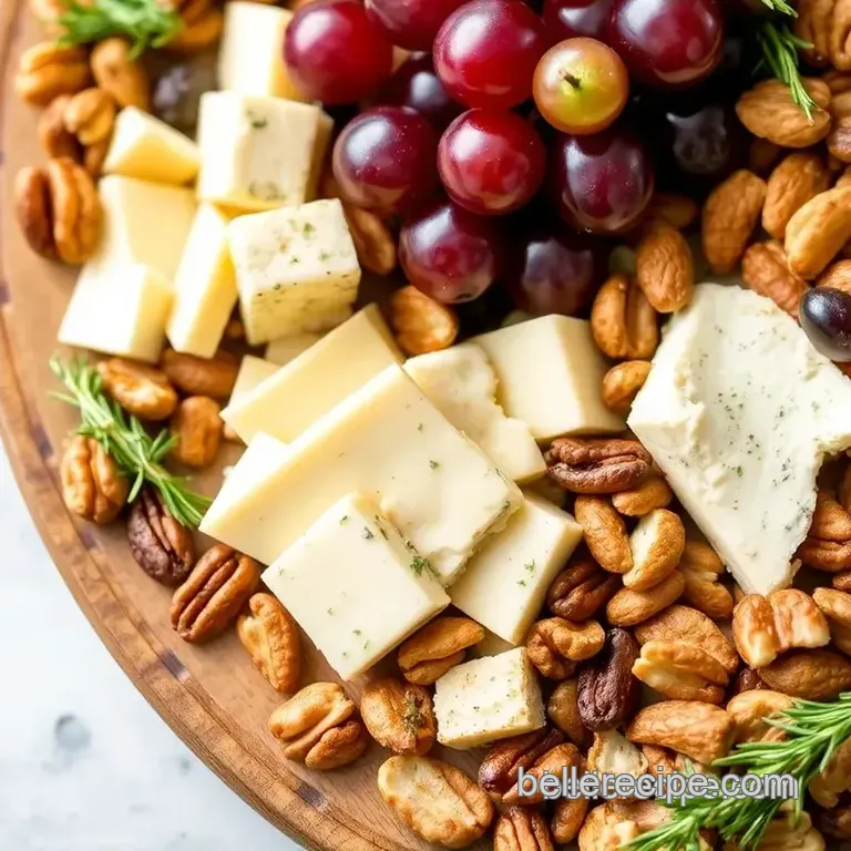 Festival of Flavors: Festive Grape Cheese Platter presentation