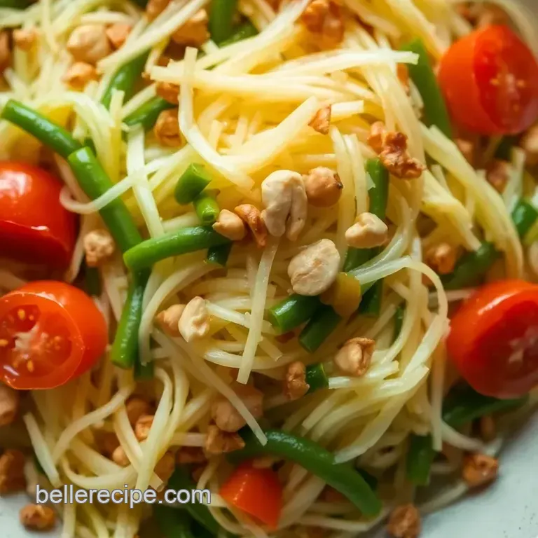 Crisp and Zesty Som Tam: Refreshing Thai Papaya Salad presentation