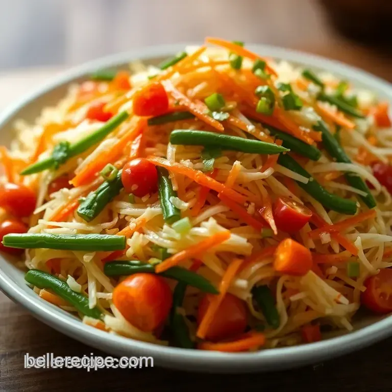 Crisp & Zesty Thai Papaya Salad presentation