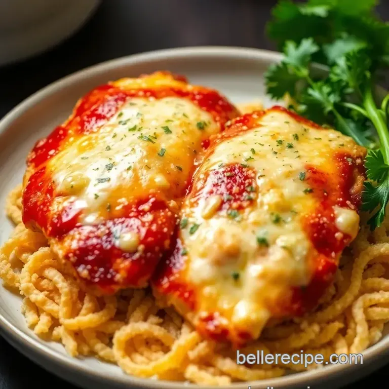 Crispy Air Fryer Chicken Parmesan presentation