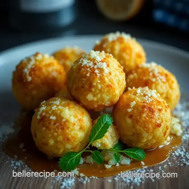 Crispy Cheesy Leftover Rice Arancini presentation