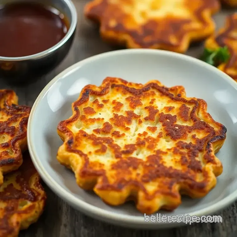 Crispy Classic Potato Latkes (With Applesauce & Sour Cream) presentation