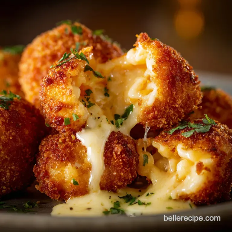 Fried Mac and Cheese Bites Crispy Panko Croquettes That Wont Explode presentation