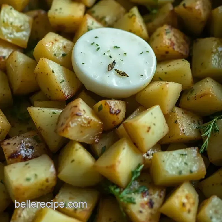 Crispy Garlic Herb Roasted Potatoes: Pub-Style Perfection at Home presentation