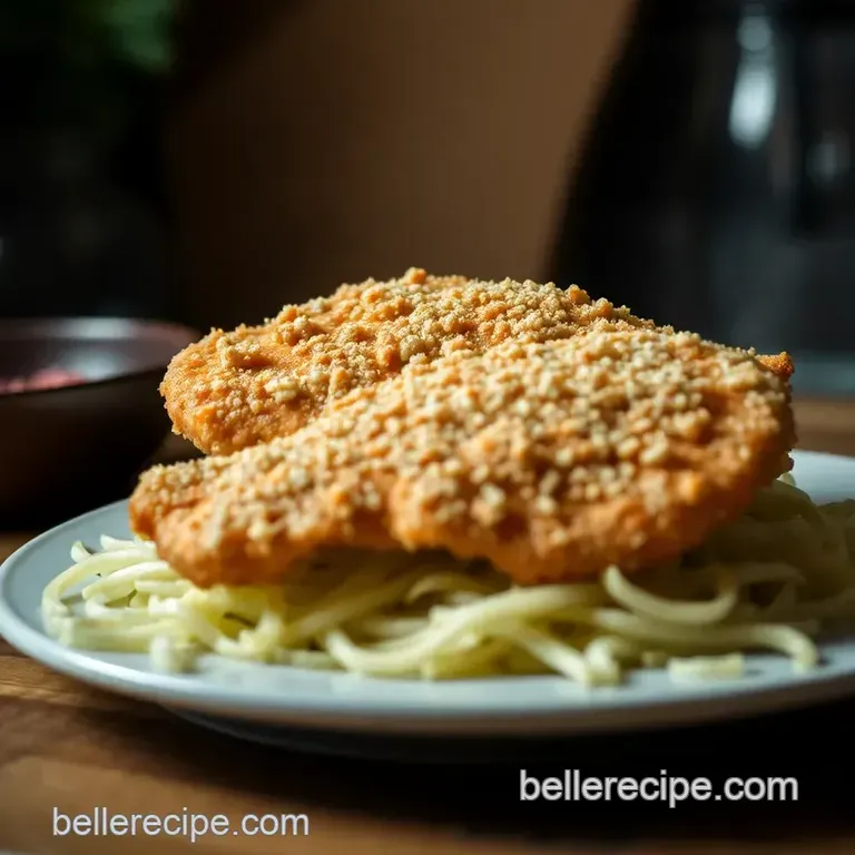 Crispy Golden Chicken Schnitzel presentation