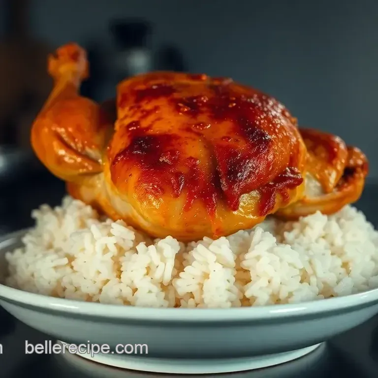 Crispy Hainanese Roast Chicken Rice