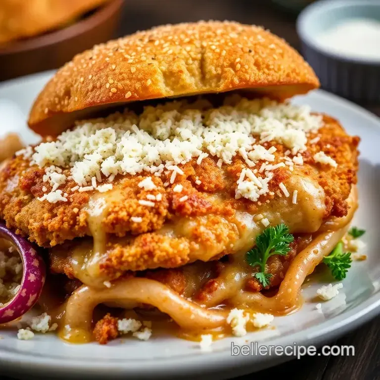 Crispy Parmesan Chicken Sandwich with Garlic Aioli presentation