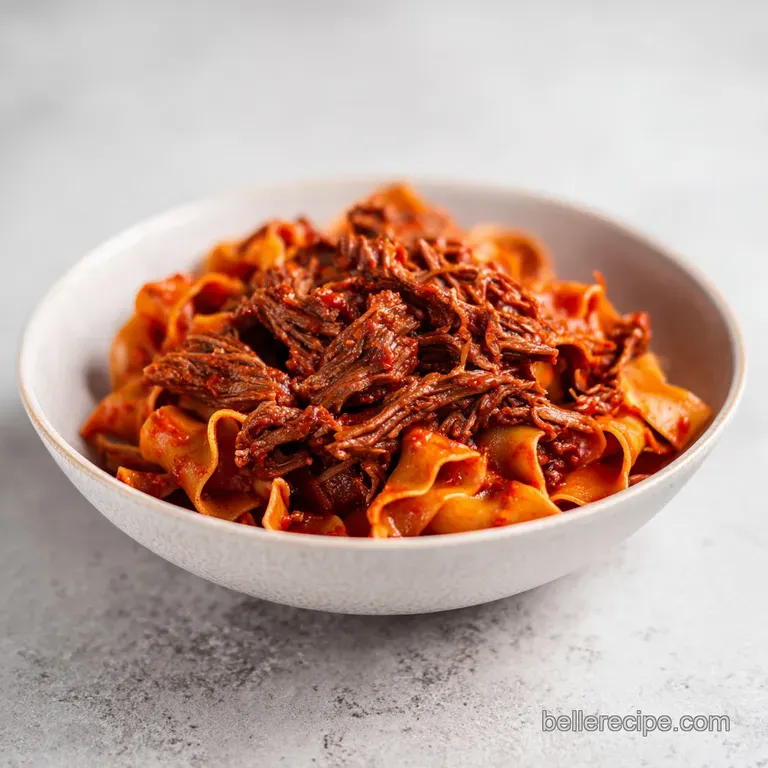 Crock Pot Shredded Beef Ragu Pasta: Silky and Savory