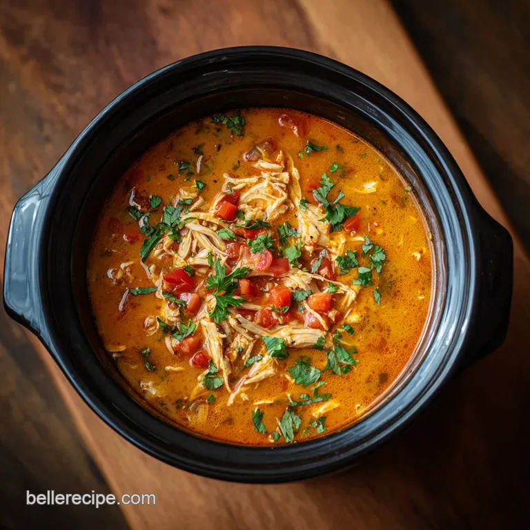 Crock Pot Chicken Fajita Soup: Creamy and Zesty