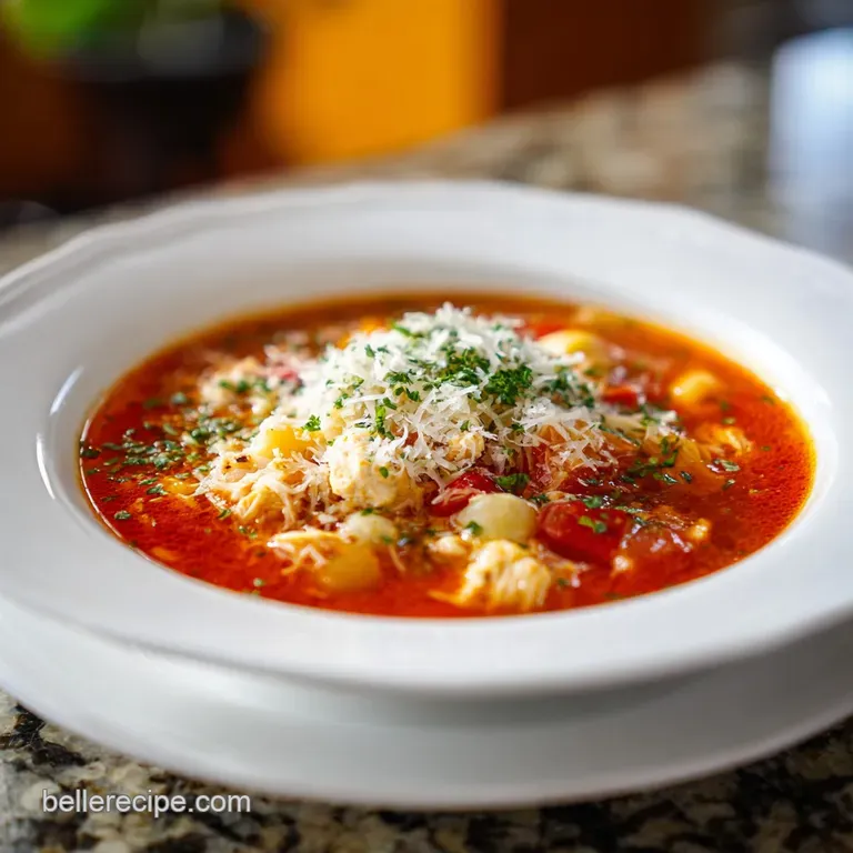Crock Pot Creamy Chicken Parmesan Soup