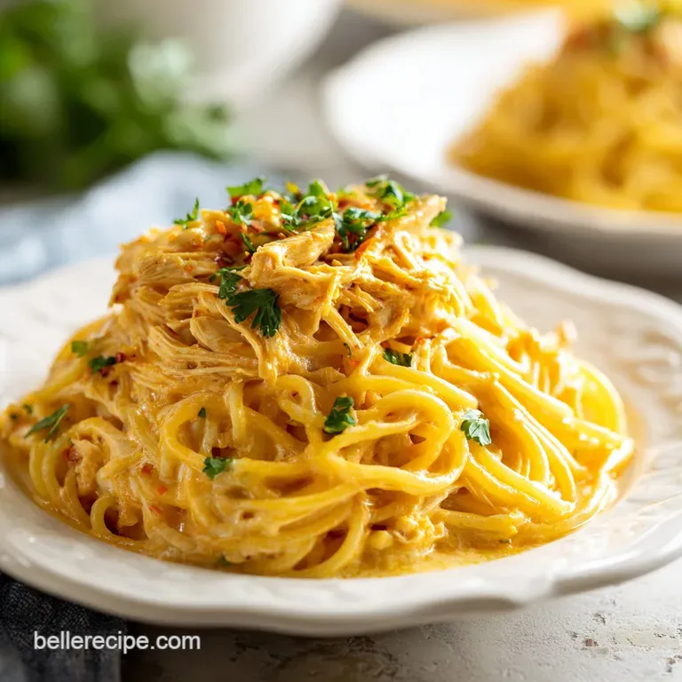 A warm, comforting bowl of spaghetti topped with shredded cheese and a sprinkle of parsley.