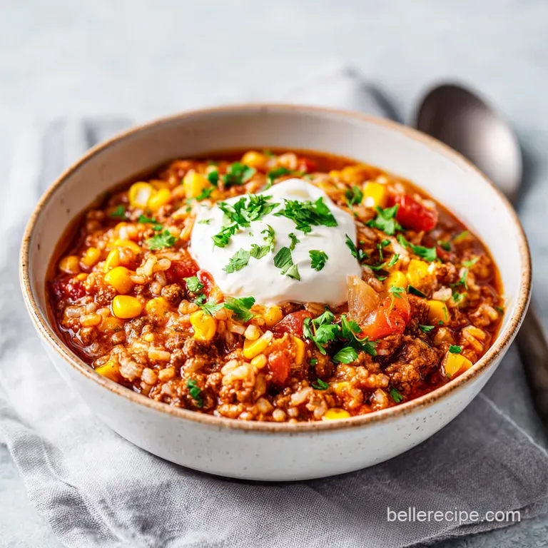 Crockpot Taco Rice Soup: Hearty and Zesty