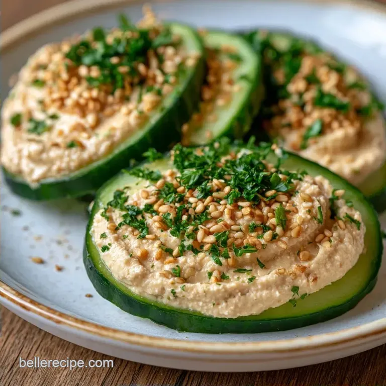 Cucumber Hummus Bites in 10 Minutes