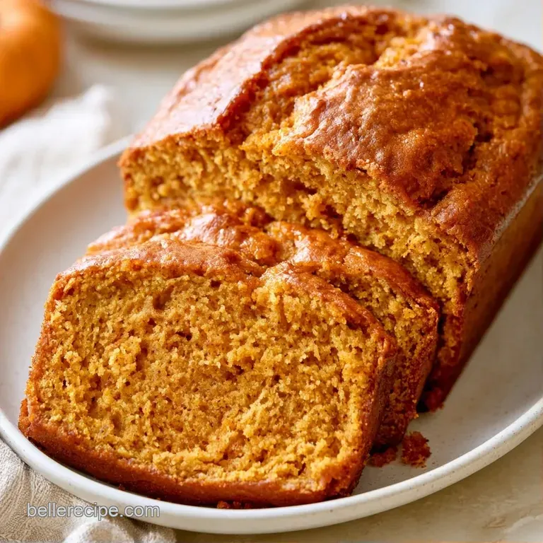 Neatly stacked golden-brown slices of spiced loaf served on a rustic wooden board with a linen napkin.