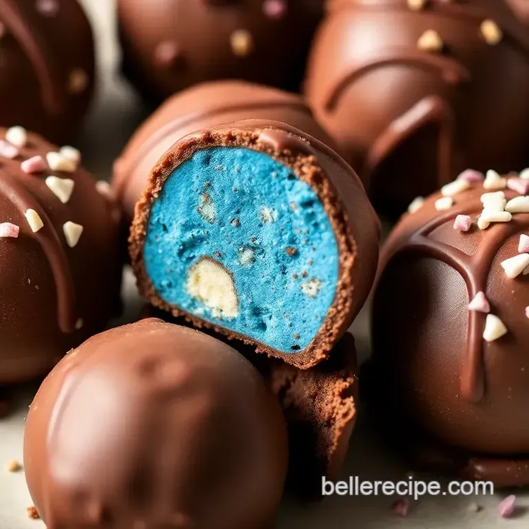 Decadent Blue Bell Chocolate Brownie Truffles presentation
