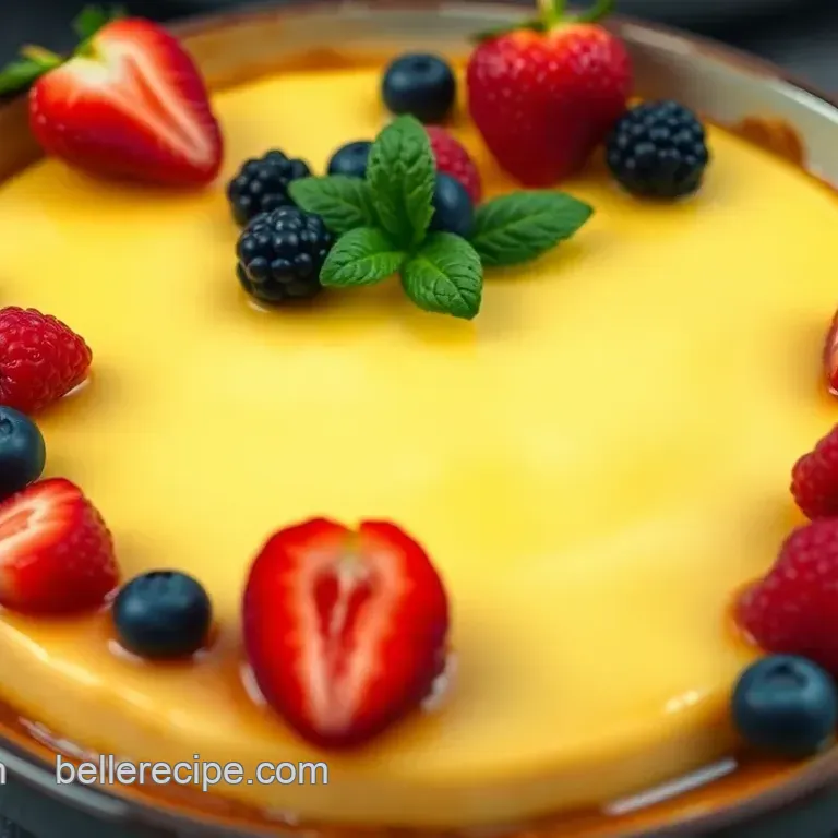 Decadent French Flan with Fresh Berries
