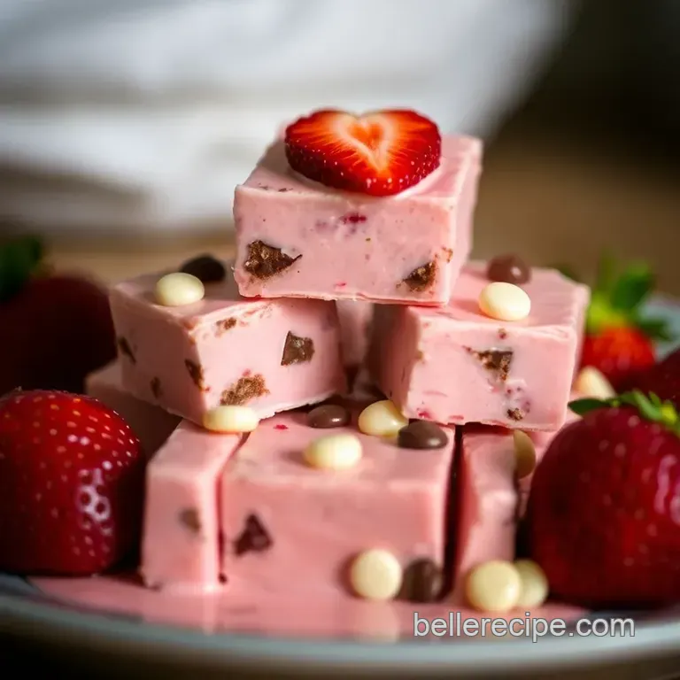 Decadent Strawberry Fudge Delights presentation