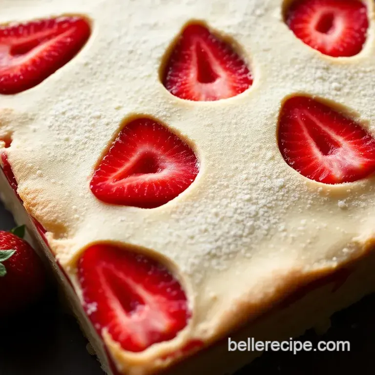 Decadent Strawberry Shortcake Bars presentation