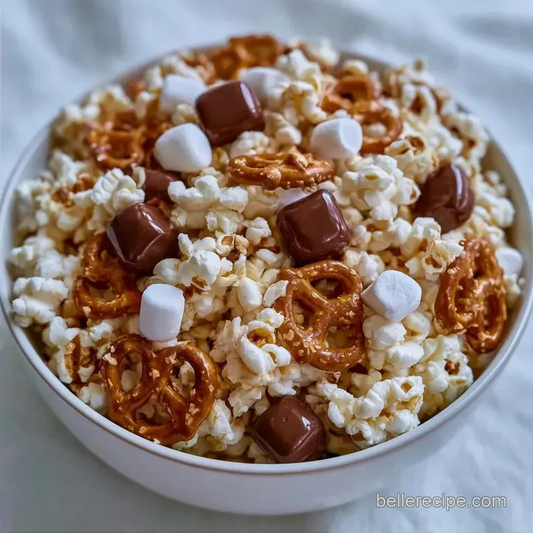 Easy LateNight Popcorn Mix with Marshmallows
