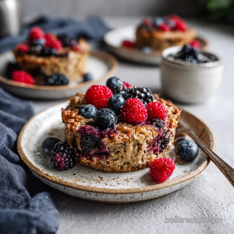 Baked Oatmeal with Berries: Egg-Free and Hearty