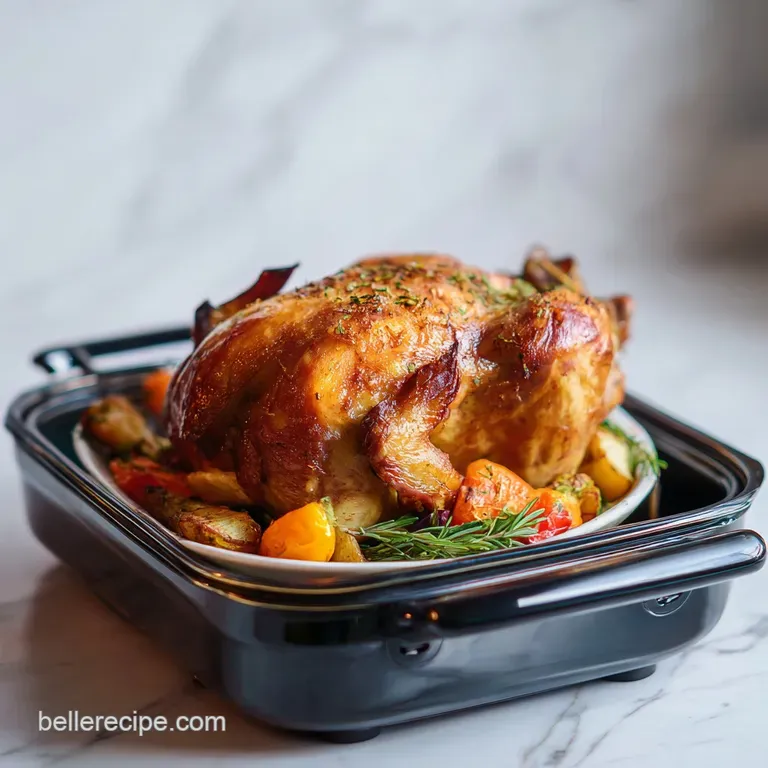 Juicy chicken breast slice showcasing tender white meat next to roasted root vegetables.