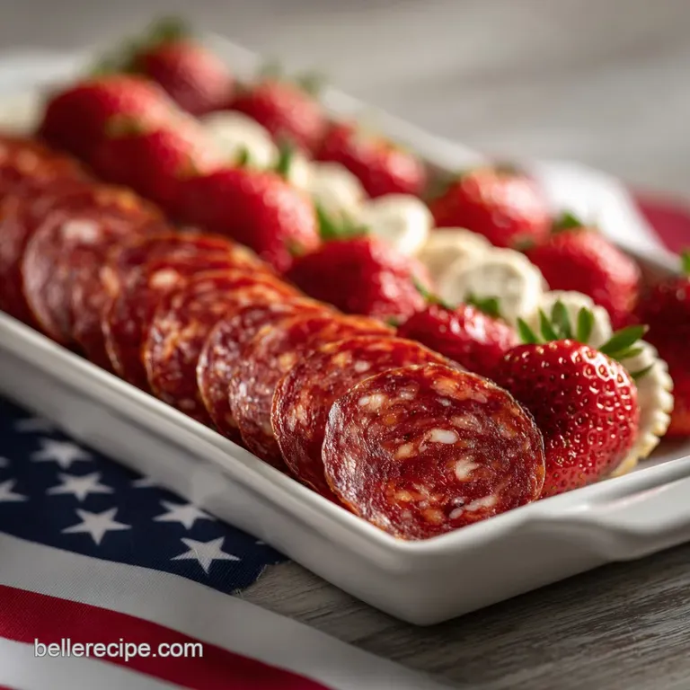 Flag Charcuterie Board: Patriotic and Colorful