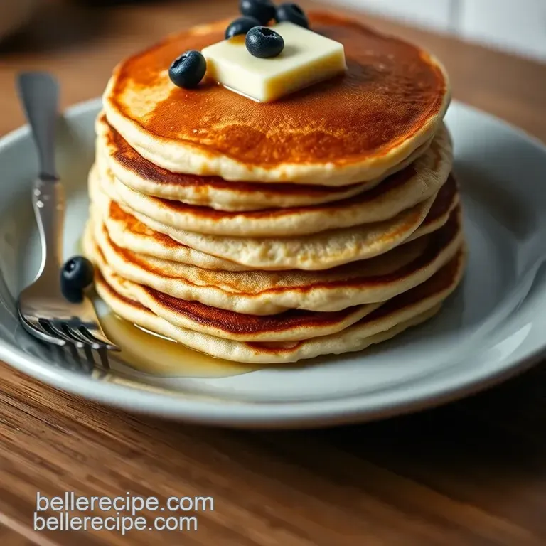 Fluffy Old Fashioned Pancakes presentation