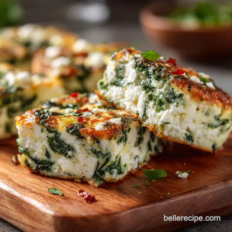 Egg White Bites: Fluffy Spinach Feta Red Pepper Protein presentation