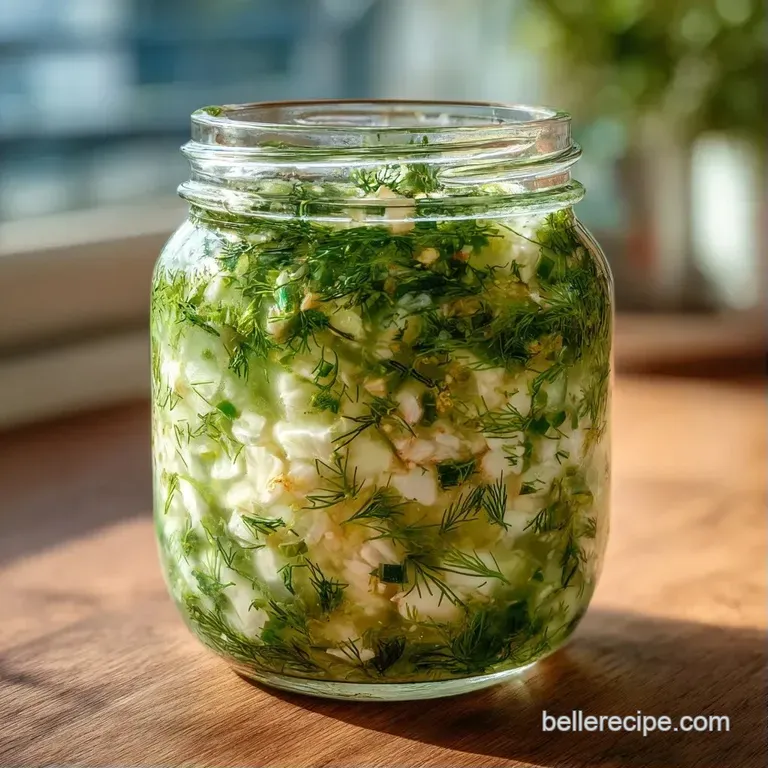 Crystalline liquid in a sleek glass carafe with vibrant green herbs and dark peppercorns settling at the bottom.