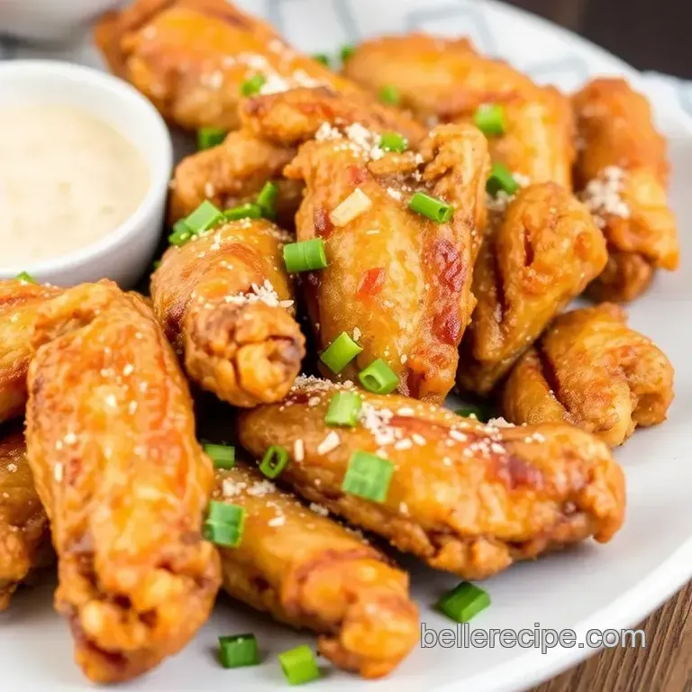 Fried Chicken Wings with a Zesty Italian Twist presentation