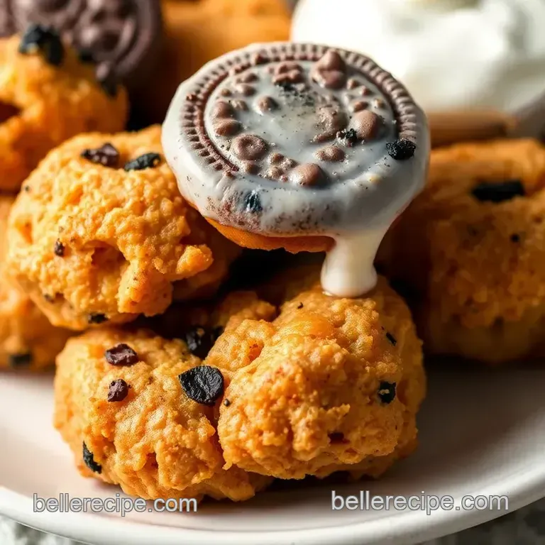Fried Oreos with Sweet Batter Delight presentation