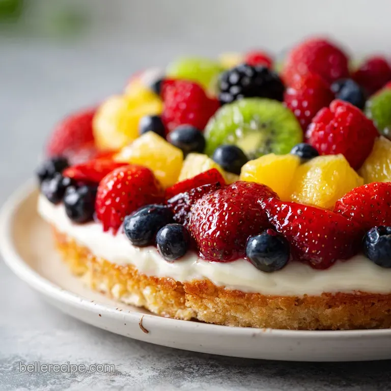 Fruit Pizza Recipe with Cream Cheese Crust