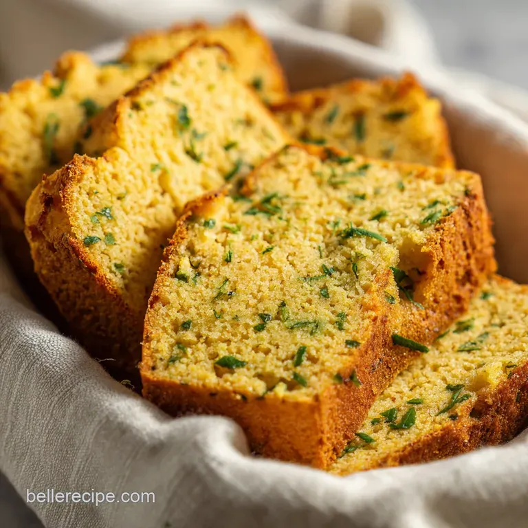 Slices of toasted golden bread arranged on a white marble plate with a side of melted herb butter and fresh parsley.