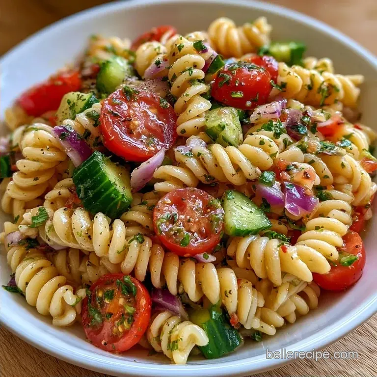 Garlic Herb Pasta Salad with Rotini