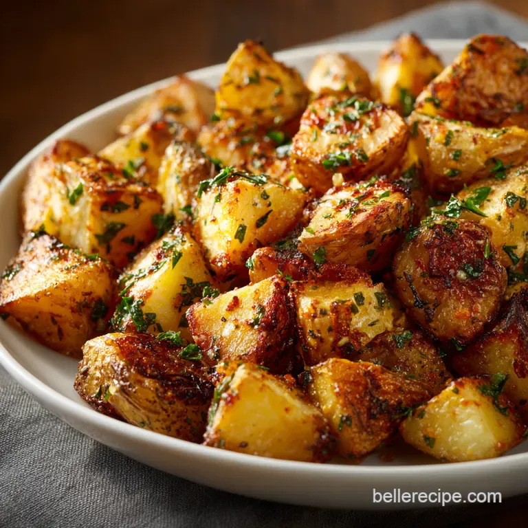 Garlic Herb Roasted Potatoes presentation