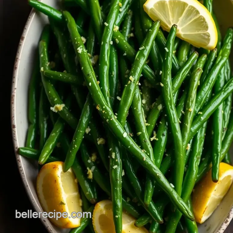 Garlic-Zested Trimmed Green Beans presentation