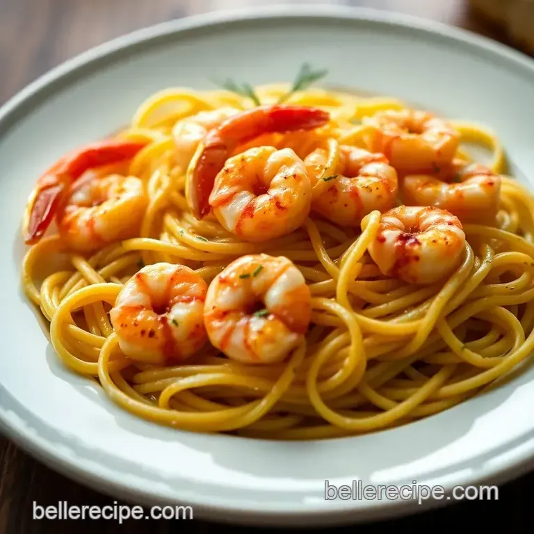 Garlicky Shrimp Scampi with Linguine: a Taste of the Coast presentation