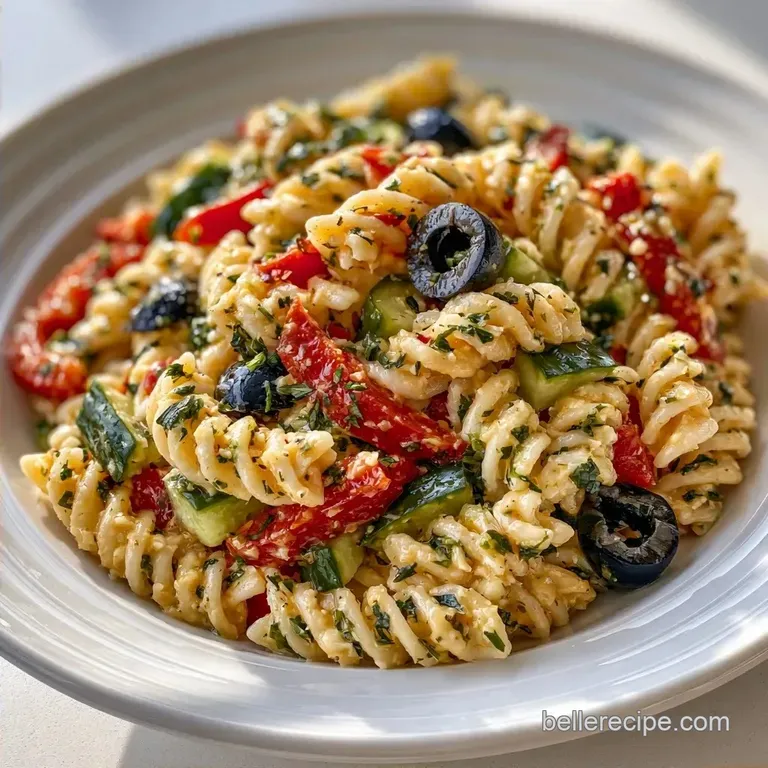 GF Cold Pasta Salad with Fresh Garden Veggies