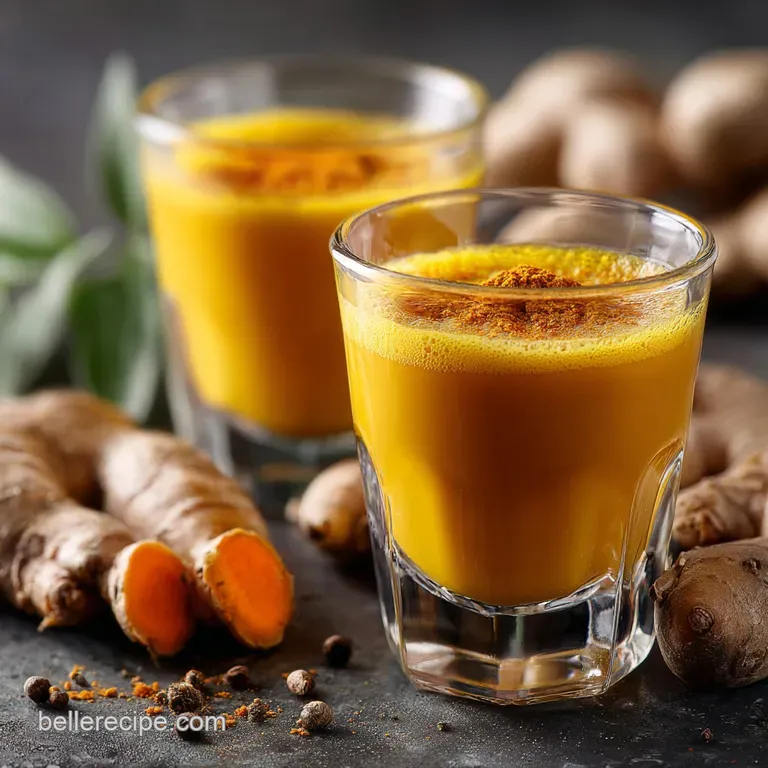 Immunity Shots: the Golden Hour Ginger-Turmeric Recipe presentation