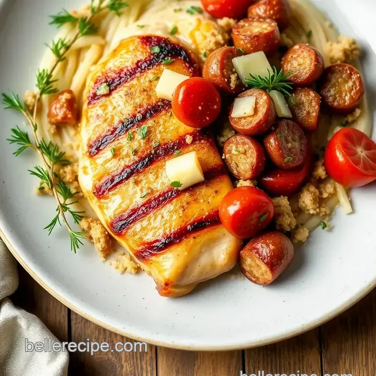 Grilled Chicken Spiedini with Italian Sausage Skewers presentation