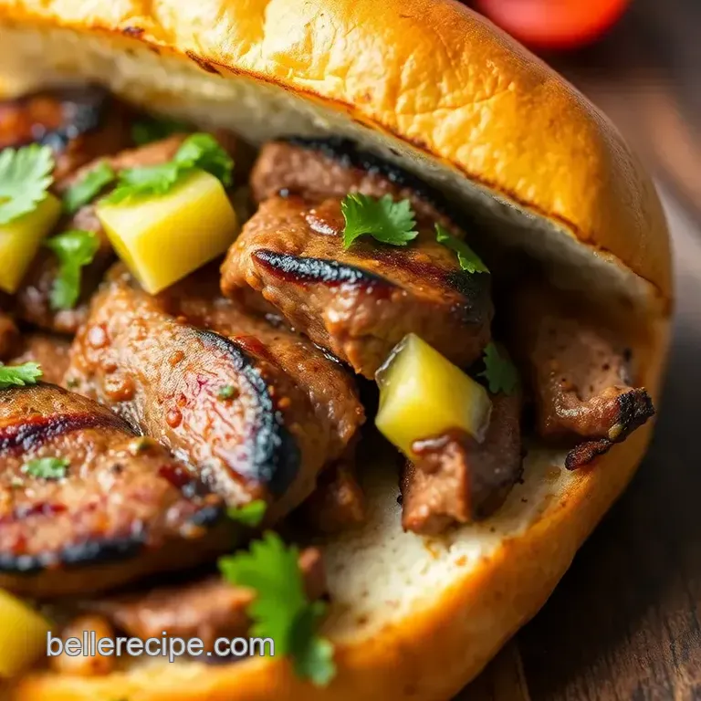 Grilled Flank Steak Sandwich Delight presentation