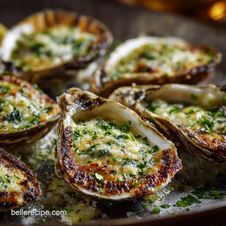Grilled Oysters: Smoky Paprika and Parmesan Garlic Butter presentation