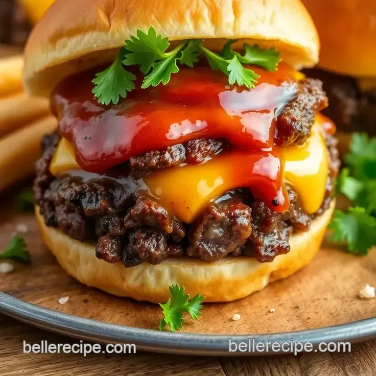 Juicy Grilled Beef Burgers with Tasty Special Sauce presentation