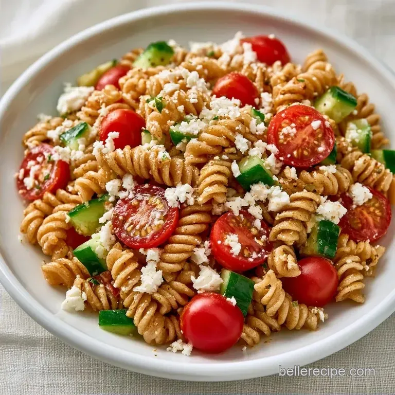 Zesty Healthy Garden Pasta Salad with Feta