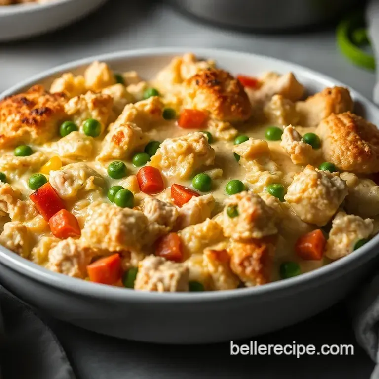 Hearty Chicken and Biscuit Casserole Bake presentation